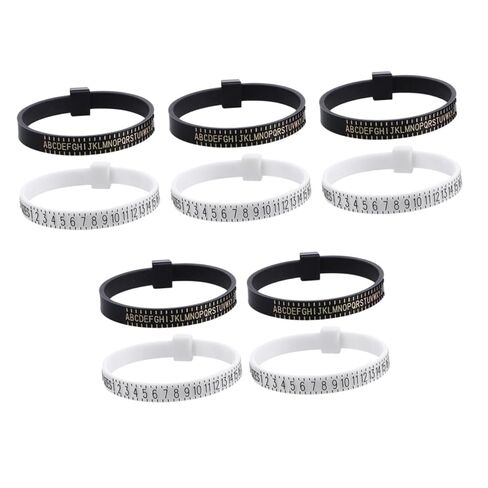 Uonlytech 10Pcs Jewelry Ring Measuring Tape Rulers Accurate Finger Gauges for Wedding Rings US UK Easy to Read Magnifying Ring Gauge for Measurement in Saudi Arabia