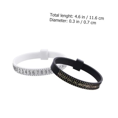 Uonlytech 10Pcs Jewelry Ring Measuring Tape Rulers Accurate Finger Gauges for Wedding Rings US UK Easy to Read Magnifying Ring Gauge for Measurement in Saudi Arabia