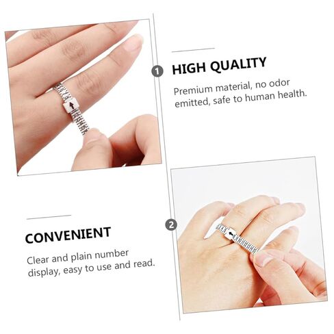 Uonlytech 10Pcs Jewelry Ring Measuring Tape Rulers Accurate Finger Gauges for Wedding Rings US UK Easy to Read Magnifying Ring Gauge for Measurement in Saudi Arabia