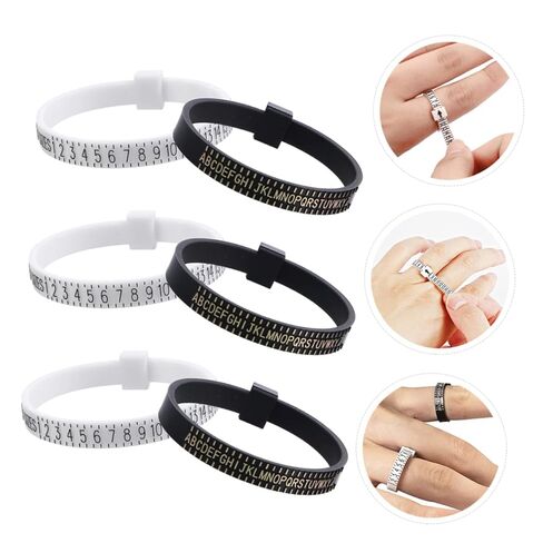 Uonlytech 10Pcs Jewelry Ring Measuring Tape Rulers Accurate Finger Gauges for Wedding Rings US UK Easy to Read Magnifying Ring Gauge for Measurement in Saudi Arabia