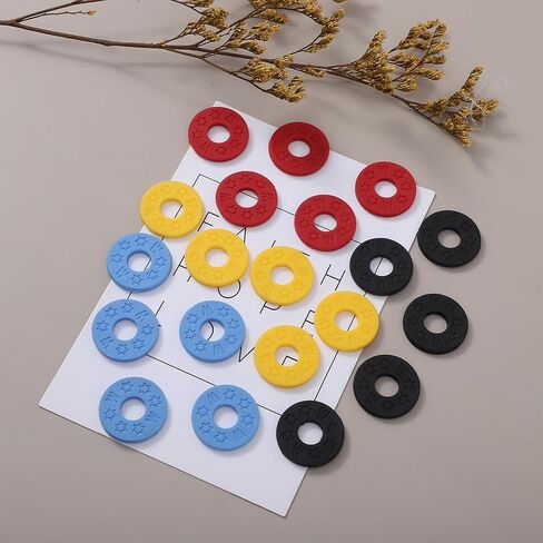 20 Pcs Guitar Strap Blocks Rubber Guitar Strap Locks Silicone Protector Block Holder For Electric Acoustic Bass Guitars Straps Locks Black Blue Yellow Red in Saudi Arabia