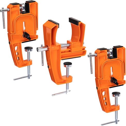 Ski Vise for Tuning, Ski Snowboard Tuning Vise with Non-Slip Rubber Pads, Stable Snowboard Vice Grips, Horizontal and Vertical Working Positions, 2 Rubber Ski Brake Retainers in Kuwait