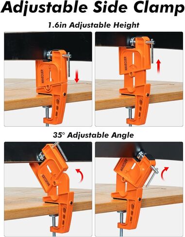 Ski Vise for Tuning, Ski Snowboard Tuning Vise with Non-Slip Rubber Pads, Stable Snowboard Vice Grips, Horizontal and Vertical Working Positions, 2 Rubber Ski Brake Retainers in Kuwait