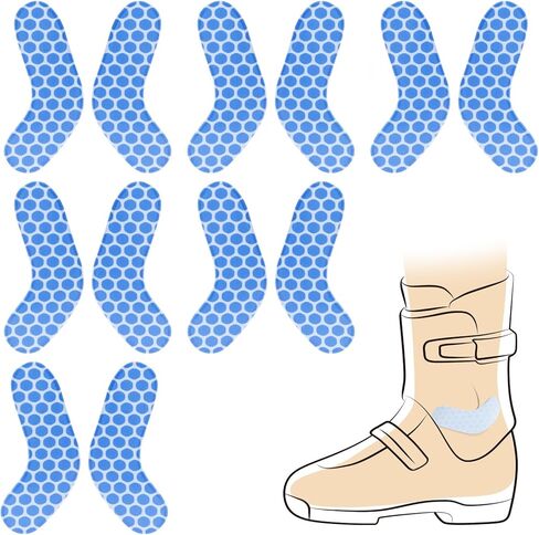 12 عبوة من وسادات جل لأحذية التزلج والتزحلق على الجليد - حشوات ذاتية اللصق بسمك 4.3 مم لتقليل رفع الكعب والضغط والبثور in Kuwait