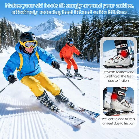 12 عبوة من وسادات جل لأحذية التزلج والتزحلق على الجليد - حشوات ذاتية اللصق بسمك 4.3 مم لتقليل رفع الكعب والضغط والبثور in Kuwait