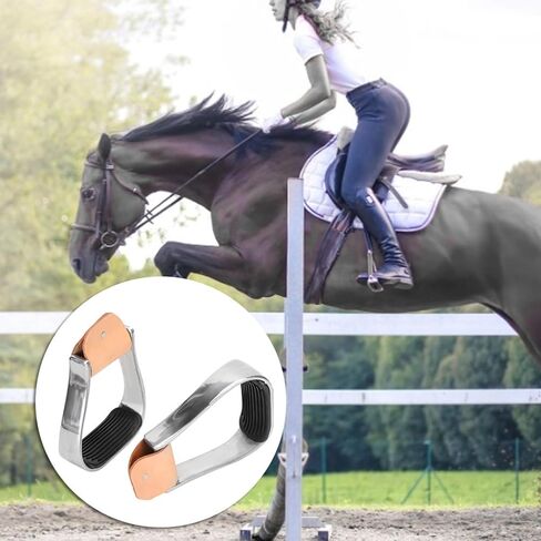 Horse Riding Stirrups, Aluminum Light Weight Stirrups, Anti Slip Rubber Foot Mat, Suitable for Daily Riding Or Training Performance in Saudi Arabia