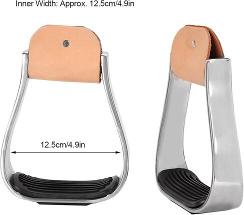 Horse Riding Stirrups, Aluminum Light Weight Stirrups, Anti Slip Rubber Foot Mat, Suitable for Daily Riding Or Training Performance in Saudi Arabia