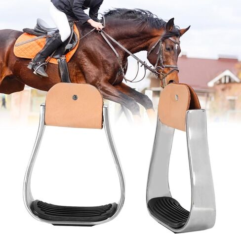 Horse Riding Stirrups, Aluminum Light Weight Stirrups, Anti Slip Rubber Foot Mat, Suitable for Daily Riding Or Training Performance in Saudi Arabia