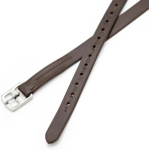 Jeffers Uniquely English Stirrup Leathers for Horses - Premium Leather, Adjustable, Durable, Comfortable, Numbered Holes for Easy and Precise Adjustment, Dressage Equestrian Essentials in Kuwait