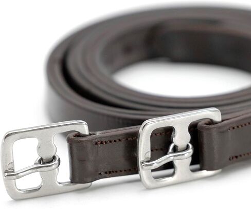 Jeffers Uniquely English Stirrup Leathers for Horses - Premium Leather, Adjustable, Durable, Comfortable, Numbered Holes for Easy and Precise Adjustment, Dressage Equestrian Essentials in Kuwait