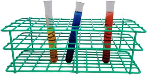 Green Wire Test Tube Rack – 44-Place, Epoxy-Coated, Fits 16–20 mm Tubes, Autoclavable Lab Rack in Saudi Arabia