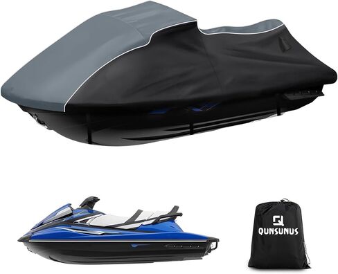 QUNSUNUS الغطاء التزلج على الماء لـ Yamaha FX Cruiser SVHO/HO/SHO 2012-2018 ، أغطية متمردة مع سستة ، جميعها غطاء Waverunner مع الأشرطة للرياح والشمس والأشعة فوق البنفسجية والغبار. in Kuwait