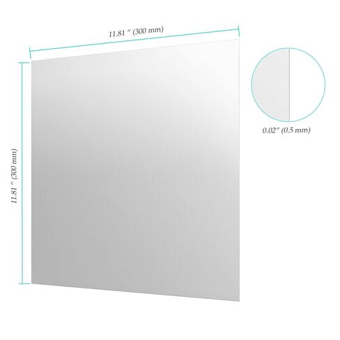 10 Pack Aluminum Sheet Metal, 12 x 12 x 0.02 Inch, 6061 Grade with Protective Film, Aluminum Plate for Industry Crafting in Kuwait