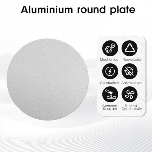 Aluminum Discs, 3" (80mm) Diameter 20 Gauge (0.8mm) Thickness Round 6061 Aluminum Metal Sheets & Circles for Crafts, Metal Stamping, DIY, Jewelry Making (5 Pac) in Kuwait