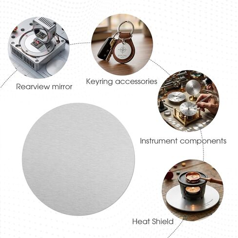 Aluminum Discs, 3" (80mm) Diameter 20 Gauge (0.8mm) Thickness Round 6061 Aluminum Metal Sheets & Circles for Crafts, Metal Stamping, DIY, Jewelry Making (5 Pac) in Kuwait