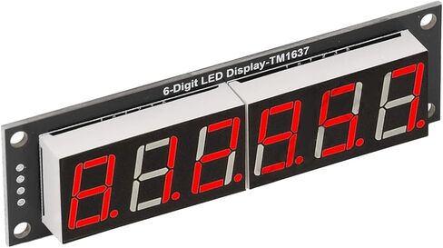 2 قطعة وحدة عرض أنبوب الرقمية LED 6 أرقام 7 قطعة وحدة عرض 0.56in TM1637 محرك رقاقة الأحمر ملحق in Saudi Arabia