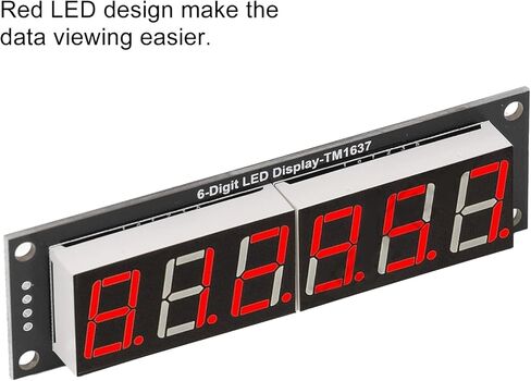 2 قطعة وحدة عرض أنبوب الرقمية LED 6 أرقام 7 قطعة وحدة عرض 0.56in TM1637 محرك رقاقة الأحمر ملحق in Saudi Arabia