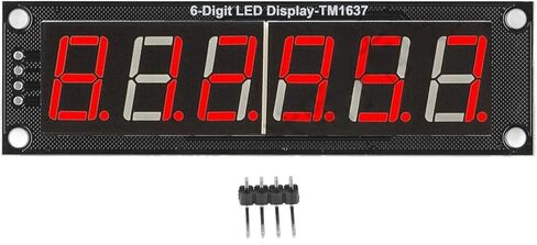 2 قطعة وحدة عرض أنبوب الرقمية LED 6 أرقام 7 قطعة وحدة عرض 0.56in TM1637 محرك رقاقة الأحمر ملحق in Saudi Arabia