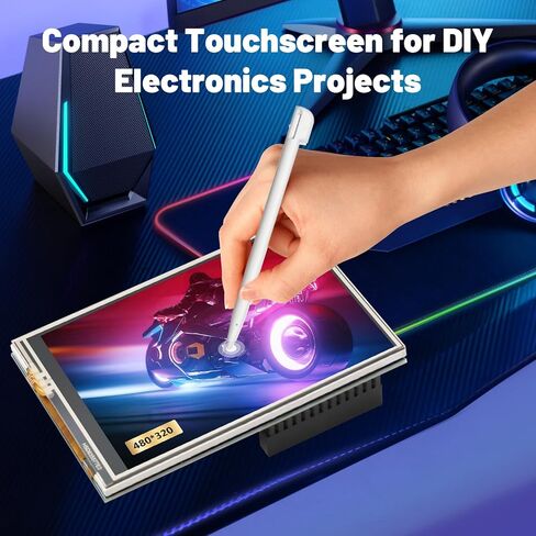 3.5" TFT LCD Touch Screen SPI Display 480x320 with Touch Pen – Compatible with RPi B, B+, 2B, 3B, 3B+,4B, 5 in Kuwait