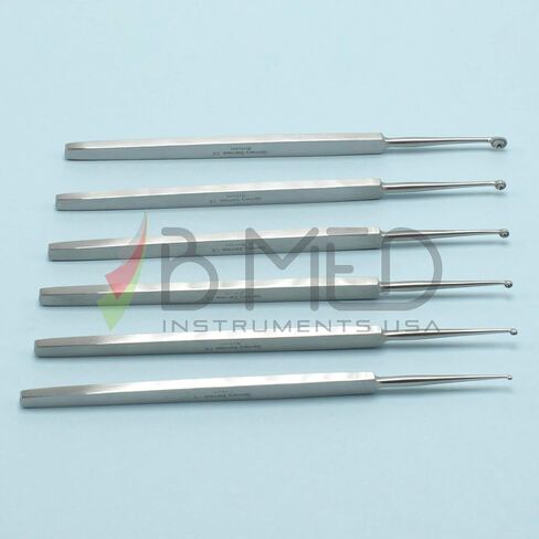 Meyhoefer Chalazion Curettes Set of 6 1mm - 1.8mm - 2mm - 2.5mm - 3mm - 5mm in Kuwait