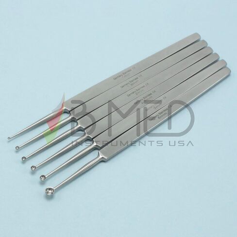 Meyhoefer Chalazion Curettes Set of 6 1mm - 1.8mm - 2mm - 2.5mm - 3mm - 5mm in Kuwait