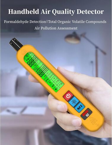 Handheld Air Quality Detector, Portable TVOC HCHO Tester with a Large Screen Display, Home Indicator Data Monitor, Sensitive Semiconductor Sensor in Saudi Arabia