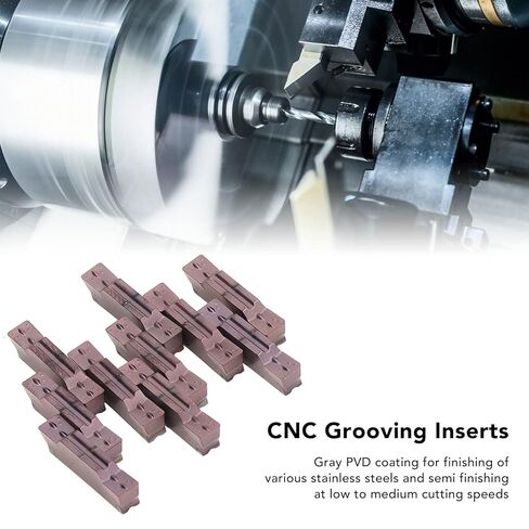 10 قطعة CNC كربيد الحز إدراجات طلاء كربيد إدراج CNC قطع شفرة مخرطة تحول أداة مع طلاء PVD للفولاذ المقاوم للصدأ in Saudi Arabia
