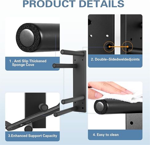 تخزين السكوتر، حامل سكوتر منظم معدني لأربعة رفوف عمودية لتوفير المساحة للسكوتر، حامل على الحائط على لوح التزلج للمرآب وغرفة المعيشة والمتجر (طبقتان - عبوتان) in Kuwait