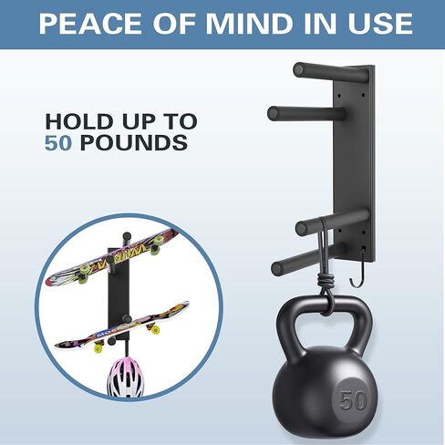 تخزين السكوتر، حامل سكوتر منظم معدني لأربعة رفوف عمودية لتوفير المساحة للسكوتر، حامل على الحائط على لوح التزلج للمرآب وغرفة المعيشة والمتجر (طبقتان - عبوتان) in Kuwait