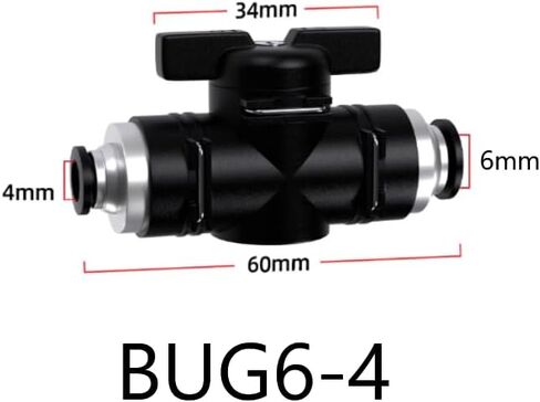 Reducing BUG Manual Valve, Pneumatic Pipe Valve,(1PCS) (BUG6-4) in Kuwait