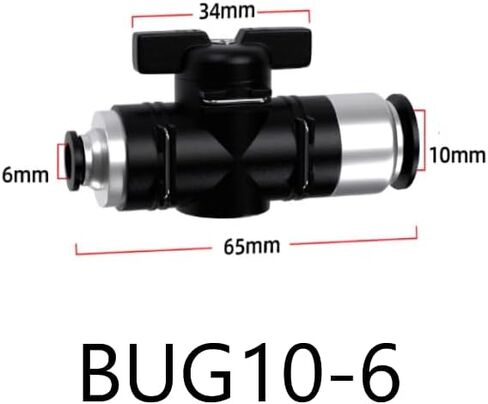 Reducing BUG Manual Valve, Pneumatic Pipe Valve,(1PCS) (BUG6-4) in Kuwait