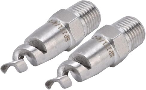 Stainless Steel Spiral Nozzle 2Pcs 120 Wide Angle Spray Nozzle with 1/4in Thread for Cooling Desulfurization Fire Fighting in Kuwait