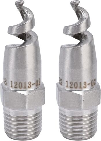 Stainless Steel Spiral Nozzle 2Pcs 120 Wide Angle Spray Nozzle with 1/4in Thread for Cooling Desulfurization Fire Fighting in Kuwait