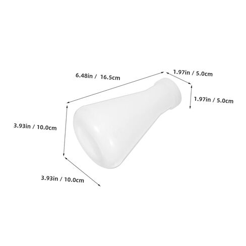 3pcs Plastic Conical Flask with Screw Cap for Chemistry Experiments Laboratory Use and Stable Design for Students in Saudi Arabia