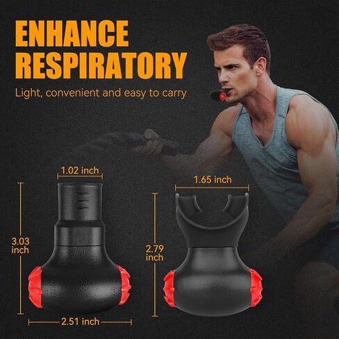 جهاز تمرين التنفس من سونمول للرئتين مع 5 مستويات مقاومة وقطعتي فم قابلتين للفصل | مدرب الرئة للعلاج التنفسي الطبيعي | جهاز تمرين الرئة وجهاز تمرين التنفس Peak in Kuwait