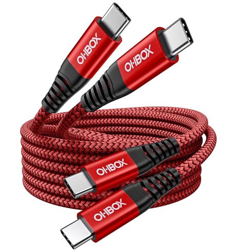 USB to USB C Cable 60W Fast Charging [2 Pack 6FT], USB A to USB C Cable for CarPlay, Durable Braided USB Type C iPhone Charger USBC Cord for iPhone 17/16/15/Pro Max/Plus, Samsung Galaxy S23 and More in Saudi Arabia
