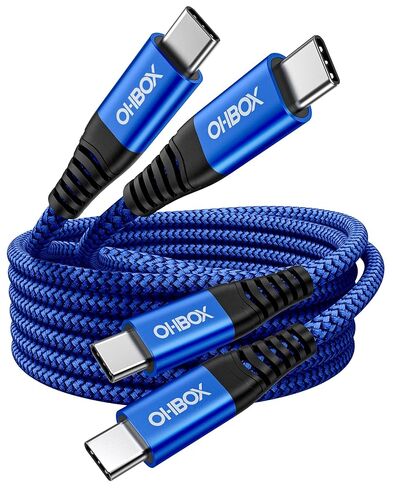 USB to USB C Cable 60W Fast Charging [2 Pack 6FT], USB A to USB C Cable for CarPlay, Durable Braided USB Type C iPhone Charger USBC Cord for iPhone 17/16/15/Pro Max/Plus, Samsung Galaxy S23 and More in Saudi Arabia