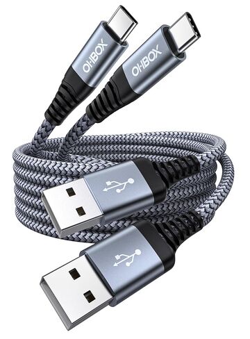 USB to USB C Cable 60W Fast Charging [2 Pack 6FT], USB A to USB C Cable for CarPlay, Durable Braided USB Type C iPhone Charger USBC Cord for iPhone 17/16/15/Pro Max/Plus, Samsung Galaxy S23 and More in Saudi Arabia