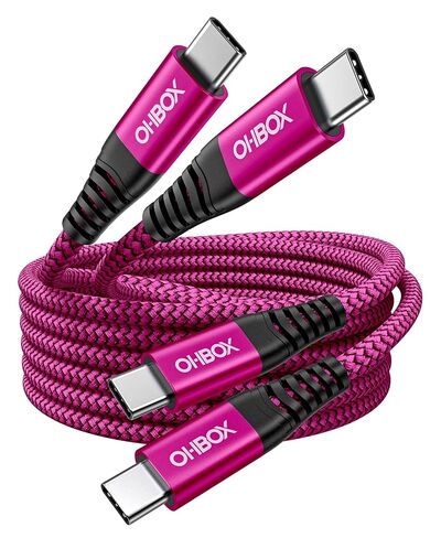 USB to USB C Cable 60W Fast Charging [2 Pack 6FT], USB A to USB C Cable for CarPlay, Durable Braided USB Type C iPhone Charger USBC Cord for iPhone 17/16/15/Pro Max/Plus, Samsung Galaxy S23 and More in Saudi Arabia