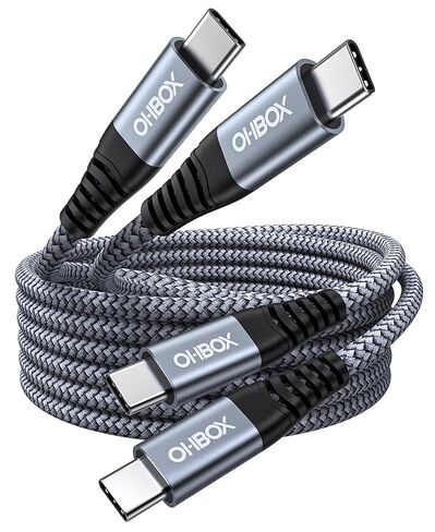 USB to USB C Cable 60W Fast Charging [2 Pack 6FT], USB A to USB C Cable for CarPlay, Durable Braided USB Type C iPhone Charger USBC Cord for iPhone 17/16/15/Pro Max/Plus, Samsung Galaxy S23 and More in Saudi Arabia
