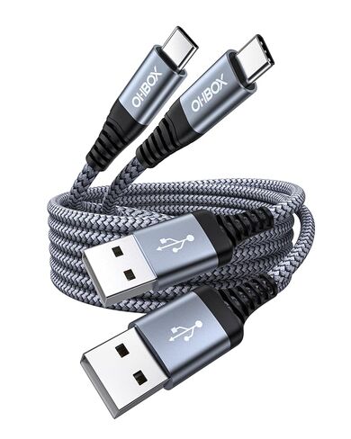 USB to USB C Cable 60W Fast Charging [2 Pack 6FT], USB A to USB C Cable for CarPlay, Durable Braided USB Type C iPhone Charger USBC Cord for iPhone 17/16/15/Pro Max/Plus, Samsung Galaxy S23 and More in Saudi Arabia