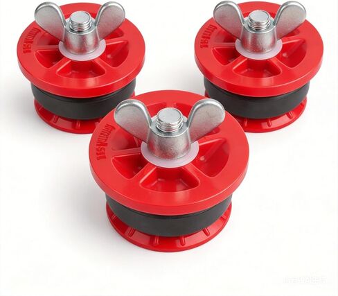 1.5 Inch Plumbing Test Plug, Expandable Rubber Pipe Mechanical Test Plug for Drain & Pipe Pressure Testing and Temporary Sealing, End-of-Pipe Gripper Plug Fits 1-1/2" PVC ABS Cast Iron Pipes - 3 pcs in Saudi Arabia