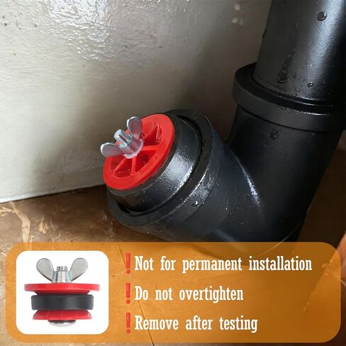 1.5 Inch Plumbing Test Plug, Expandable Rubber Pipe Mechanical Test Plug for Drain & Pipe Pressure Testing and Temporary Sealing, End-of-Pipe Gripper Plug Fits 1-1/2" PVC ABS Cast Iron Pipes - 3 pcs in Saudi Arabia