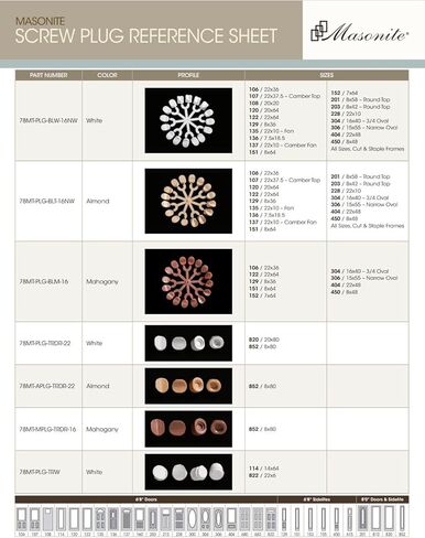 Masonite BTS White Plugs 16 in Kuwait