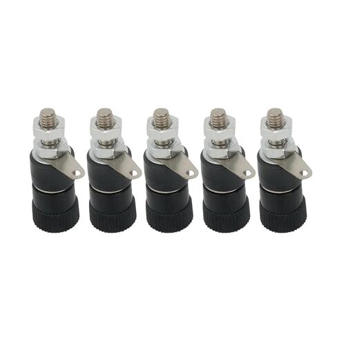 fengpeng 5Pcs 4mm Banana Socket Professional Binding Post Nut Plug Jack Connector Nickel Plated(5Red) in Saudi Arabia
