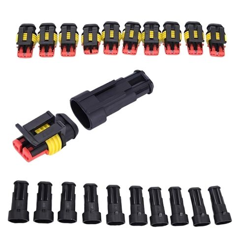 fengpeng 5kits Flame retardancy 2P auto Connector Waterproof Automotive Wire Connector Plug 2 Pins Electrical Car Motorcycle HID in Kuwait