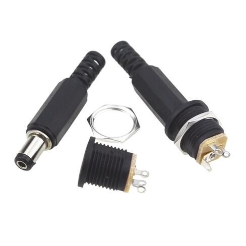 Fengpeng 10 قطعة 12 فولت 3A البلاستيك ذكر المقابس + أنثى لوحة مقابس جبل جاك تيار مستمر موصل الطاقة اللوازم الكهربائية in Kuwait