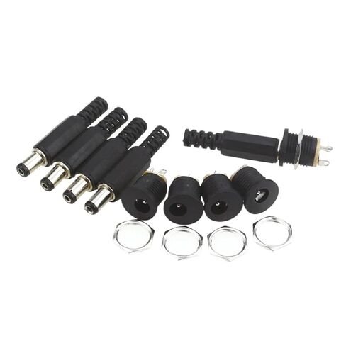 Fengpeng 10 قطعة 12 فولت 3A البلاستيك ذكر المقابس + أنثى لوحة مقابس جبل جاك تيار مستمر موصل الطاقة اللوازم الكهربائية in Kuwait