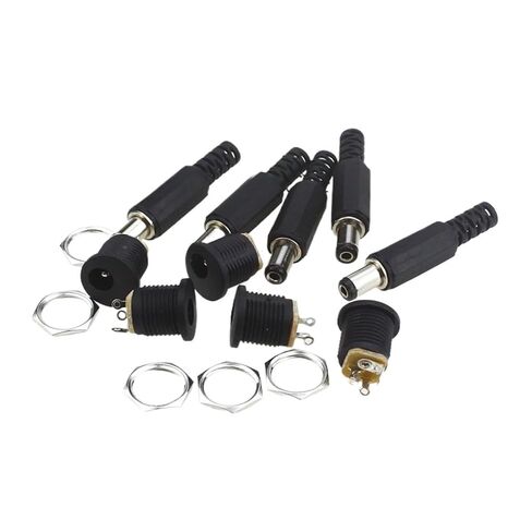 Fengpeng 10 قطعة 12 فولت 3A البلاستيك ذكر المقابس + أنثى لوحة مقابس جبل جاك تيار مستمر موصل الطاقة اللوازم الكهربائية in Kuwait