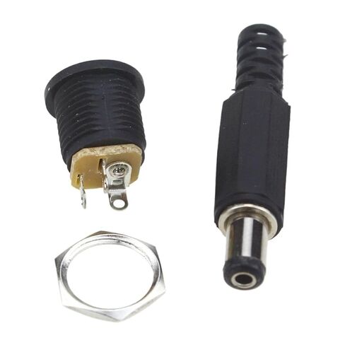 Fengpeng 10 قطعة 12 فولت 3A البلاستيك ذكر المقابس + أنثى لوحة مقابس جبل جاك تيار مستمر موصل الطاقة اللوازم الكهربائية in Kuwait